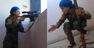 Csak néhány centiméter választotta el a haláltól. A kurd mesterlövész csajnak a füle mellett fütyültek a golyók