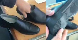 Orosz rendőrök bemutatják új cipőik minőségét (Jól szórakoznak)