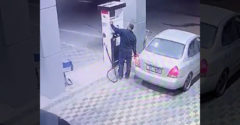 A sofőr nem fizetett a benzinért, még szerencse, hogy Hulk a benzinkúton dolgozott