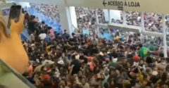 Őrület egy bevásárlóközpont megnyitásakor Brazíliában (Ingyen korona fertőzés)