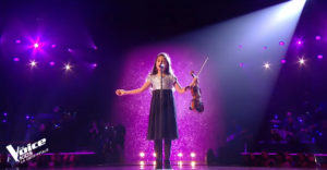 A tehetséges hegedűs kislány a „You Raise Me Up“ dal előadásával elvarázsolta a zsűrit