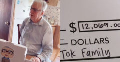 Közel 4 millió forintot gyűjtött egy házaspár kedvenc, 89 éves pizzafutárjának