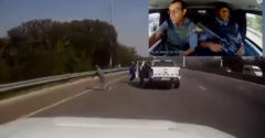 Egy páncélozott pénzszállító autó megtámadása Dél-Afrikában (Megakadályozta a rablást)