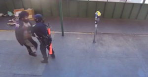 A járókelők segítettek a rendőrnőnek, akit megtámadott egy hajléktalan