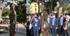 A szexi szobor indulatokat gerjesztett Olaszországban. Amíg egyesek nem bírnak betelni vele, mások bírálják