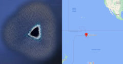 Az embereket megbolondította a Google Maps-on feltűnő képződmény. A háromszög alakú szigetet földi fekete lyuknak hiszik