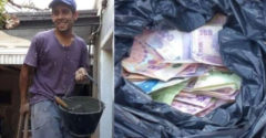 A munkás egy pénzzel teli táskát talált munka közben. A táska tulajdonosa sokkal bőkezűbben jutalmazta meg őt