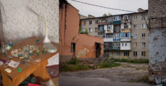 Egy ukrán nő visszatért a lakásába, amelyet az orosz megszállás után hagyott el. Az asztalra nézve nem hitt a szemének