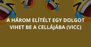 A három elítélt egy dolgot vihet be a cellájába (Vicc)