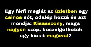 Egy férfi megszólít egy csinos hölgyet a szupermarketben (Vicc)