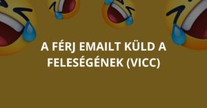 A férj emailt küld a feleségének (Vicc)