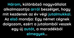 A többiek csak csodálkoznak, hogy egy magyar mit akar venni az év végi jutalomból (Vicc)