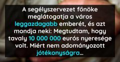 A segélyszervezet főnöke meglátogatja a város leggazdagabb emberét (Vicc)