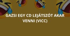Gazsi egy CD lejátszót akar venni (Vicc)