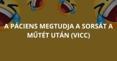 A páciens megtudja a sorsát a műtét után (Vicc)