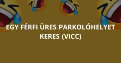 Egy férfi üres parkolóhelyet keres (Vicc)