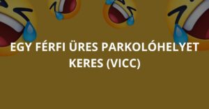 Egy férfi üres parkolóhelyet keres (Vicc)