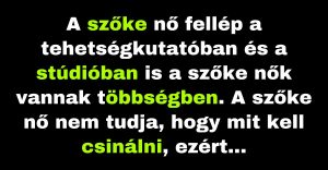 Szőke nő a tehetségkutatóban (Vicc)