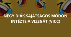 Négy diák sajátságos módon intézte a vizsgát (Vicc)