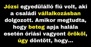 A fiú megtudta, hogy nagy vagyont fog örökölni (Vicc)