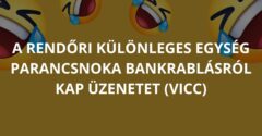 A rendőri különleges egység parancsnoka bankrablásról kap üzenetet (Vicc)