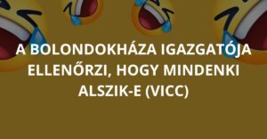 A bolondokháza igazgatója ellenőrzi, hogy mindenki alszik-e (Vicc)