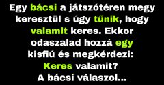 A bácsi segítséget kér egy kisfiútól egy ismerőse megtalálásához (Vicc)