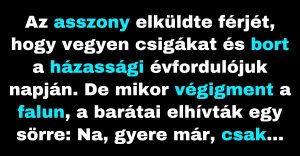 A feleség elküldte a férjét, hogy vegyen csigákat és bort. (Vicc)