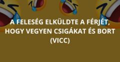 A feleség elküldte a férjét, hogy vegyen csigákat és bort (Vicc)