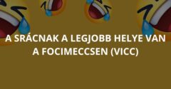 A srácnak a legjobb helye van a focimeccsen (Vicc)