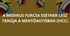 A medikus furcsa esetnek lesz tanúja a mentőautóban (Vicc)
