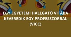 Egy egyetemi hallgató vitába keveredik egy professzorral (Vicc)