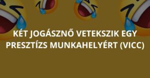 Két jogásznő vetekszik egy presztízs munkahelyért (Vicc)