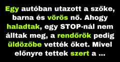 A szőke, barna és vörös nő elbújnak a rendőrök elől (Vicc)