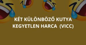 Két különböző kutya kegyetlen harca  (Vicc)