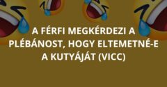 A férfi megkérdezi a plébánost, hogy eltemetné-e a kutyáját (Vicc)