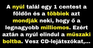 A nyúl azt hiszi, hogy ő a legnagyobb milliomos (Vicc)