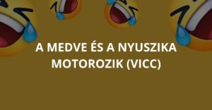 A medve és a nyuszika motorozik (Vicc)