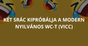 Két srác kipróbálja a modern nyilvános WC-t (Vicc)