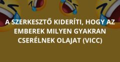 A szerkesztő kideríti, hogy az emberek milyen gyakran cserélnek olajat (Vicc)