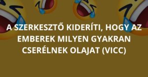 A szerkesztő kideríti, hogy az emberek milyen gyakran cserélnek olajat (Vicc)