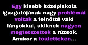 Az iskola igazgatója a felnőtté váló lányok problémáit oldogatja (Vicc)