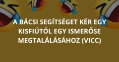 A bácsi segítséget kér egy kisfiútól egy ismerőse megtalálásához (Vicc)