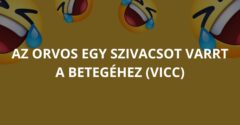 Az orvos egy szivacsot varrt a betegéhez (Vicc)