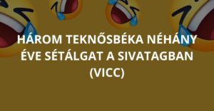 Három teknősbéka néhány éve sétálgat a sivatagban (Vicc)