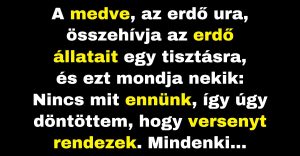 A medve elhatározza, hogy versenyt szervez (Vicc)