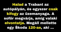 A BMW sofőrje két autót is elvontat az autópályán (Vicc)