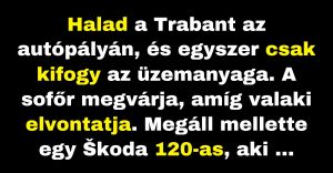 A BMW sofőrje két autót is elvontat az autópályán (Vicc)