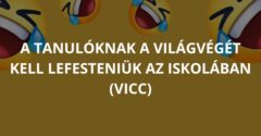 A tanulóknak a világvégét kell lefesteniük az iskolában (Vicc)