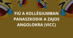 Fiú a kollégiumban panaszkodik a zajos angolokra (Vicc)